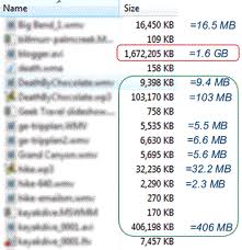 The conversion between kilobytes and megabytes is shown here, from the files.