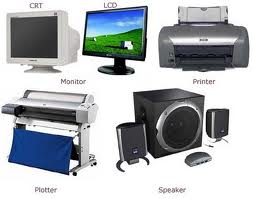 This picture shows a group of output devices.